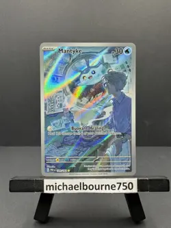 Mantyke - 189/182 Pokemon Illustration Rare SV04: Paradox Rift Card NM - Image 1