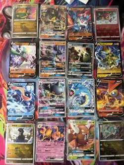 Pokemon 16 Card Lot nm CN FULL ART NON HOLO GX V Rare Hits Only B16 - Image 1