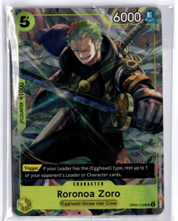 One Piece Card Game Roronoa Zoro OP07-113 Illustration Box Vol.3 Promo Sealed - Image 1