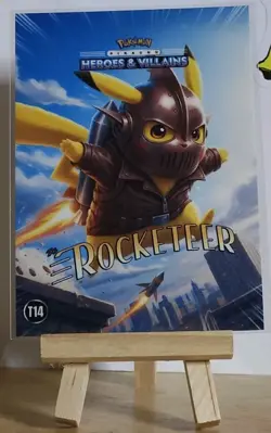 Pikachu Cosplay Heroes & Villains Flash Edition T14 Rocketeer Peru Fan Art Card - Image 1