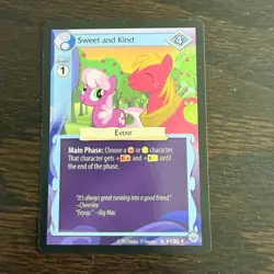 My Little Pony CCG Sweet and Kind Event Card Alpha 100F Rare - Image 1