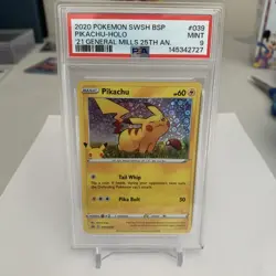 Pikachu - (General Mills) SWSH039 Miscellaneous Cards & Products Holo PSA 9 - Image 1