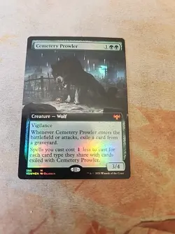 Cemetery Prowler Extended Art Foil Innistrad Crimson Vow MTG LP - Image 1