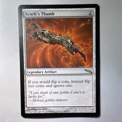 Magic: The Gathering Krark's Thumb Legendary Artifact Mirrodin Rare English Ron… - Image 1