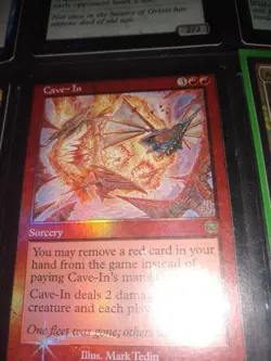 Cave-In Mercadian Masques FOIL Played MTG Magic The Gathering condition good - Image 1