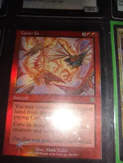 Cave-In Mercadian Masques FOIL Played MTG Magic The Gathering condition good - Image 3