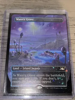 MTG Unfinity- Watery Grave Borderless Galaxy Foil 529 - Image 1