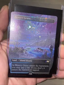 MTG Unfinity- Watery Grave Borderless Galaxy Foil 529 - Image 2