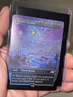 MTG Unfinity- Watery Grave Borderless Galaxy Foil 529 - Image 3