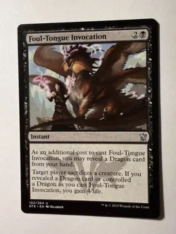 Foul-Tongue Invocation - Dragons of Tarkir - MTG - Uncommon - #102 DTK - Image 1