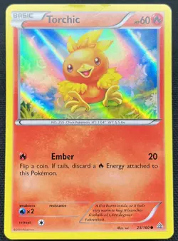 Pokemon Card TORCHIC XY Primal Clash 25/160 Holo Common NM Condition - Image 1