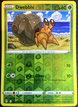 Dwebble 011/203 Evolving Skies Pokemon English Reverse Holo 2021 - Image 1