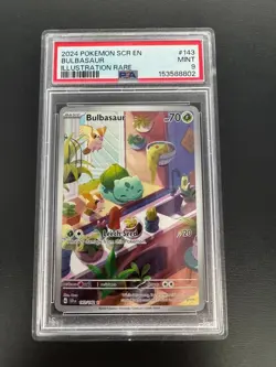 2024 POKEMON SCR EN-STELLAR CROWN ILLUSTRATION RARE #143 BULBASAUR PSA 9 - Image 1