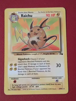 Pokemon TCG - Raichu - 29/62 Non-Holo - Fossil LP - Image 1