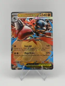 Pokemon Mega Lucario ex #077 Me01 Mega Evolution Double Rare Holo English EX - Image 1