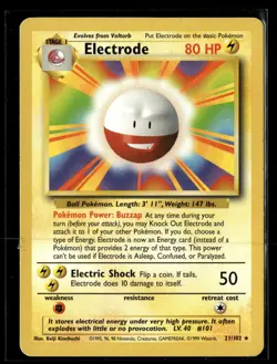 Pokemon TCG Base Set #021/102 Electrode - Image 1
