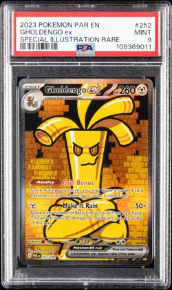 2023 POKEMON PAR EN-PARADOX RIFT SPECIAL ILLUSTRATION RARE GHOLDENGO EX PSA 9 - Image 1