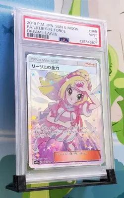 PSA Mint 9 Lillie's Full Force (JP) Pokemon 068/049 sm11b Dream League - Image 1