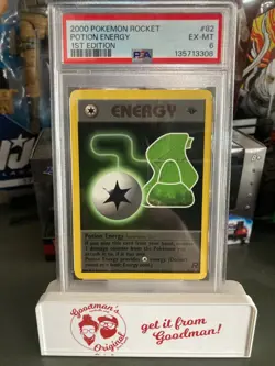 2000 Pokemon 1st Edition Team Rocket - POTION ENERGY #82 - PSA 6, Excellent/Mint - Image 1