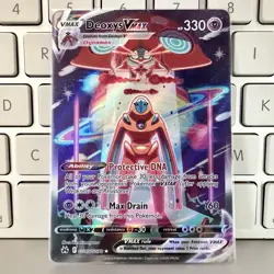 Pokemon Deoxys VMAX GG45 GG70 Crown Zenith Galarian Gallery Full Art Holo NM - Image 1