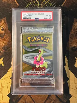 Pokemon Neo Genesis Booster Pack 1st Edition PSA 10 - Image 1