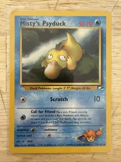 Misty's Psyduck 54/132 Uncommon Gym Heroes Pokemon Unlimited - Image 1