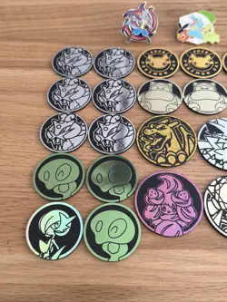 Pokemon TCG 29 Coin Assortment & 3 Pin Lot Lucario Charizard Pikachu Pokemon Day - Image 2