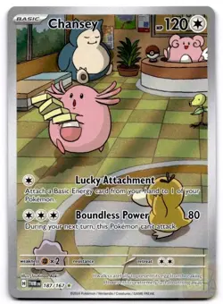 Chansey 187/167 Illustration Rare Twilight Masquerade Pokemon Holo Near Mint - Image 1