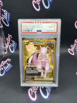 TEAM ROCKET'S MEWTWO EX 2025 POKEMON DESTINED RIVALS HYPER RARE PSA 10 - Image 1