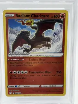 2023 POKEMON SWORD AND SHIELD CROWN ZENITH #020 RADIANT CHARIZARD PSA 10 - Image 3