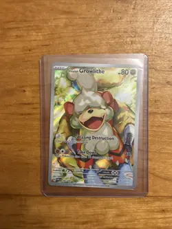 Hisuian Growlithe 181/167 NM/M - Twilight Masquerade Illustration Rare Pokemon - Image 3