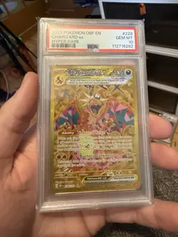2023 POKEMON OBF EN-OBSIDIAN FLAMES HYPER RARE #228 CHARIZARD EX PSA 10 - Image 1