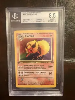 1999 Pokemon Jungle 1st Edition #03 Flareon BGS 8.5 - Image 1