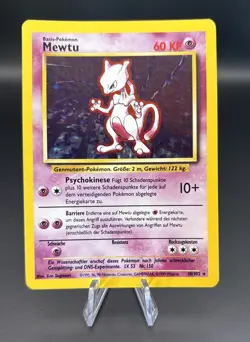 Pokemon TCG: Mewtu (Mewtwo) GERMAN Base Set Unlimited 10/102 HOLO LP - Image 1