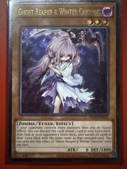 Yu-Gi-Oh Ghost Reaper Winter Cherries OP20-EN001 Ultimate Rare - Image 1