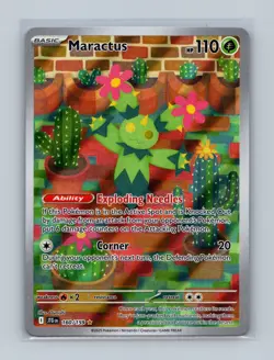 Pokemon Maractus TCG Holo Card 160/159 Sv09: Journey Together - Image 1