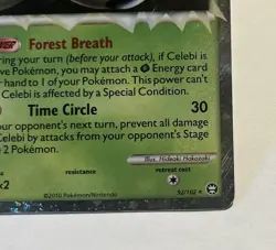 Celebi 92/102 Triumphant Prime Holo Rare HP / DMG Pokemon Card - Image 3