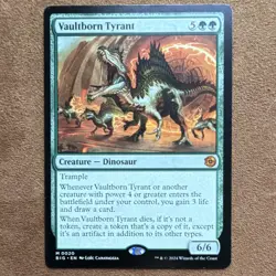 Vaultborn Tyrant #0020 Outlaws of Thunder Junction Creature Mythic Green MTG - Image 1