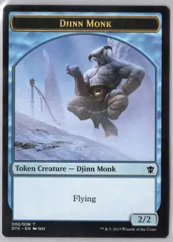 1x Djinn Monk Token - Dragons of Tarkir - Near Mint - Image 1