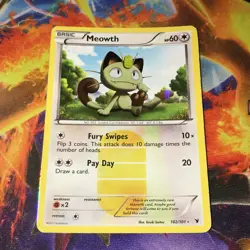 Meowth ~ 102/101 ~ Holo ~ NOBLE VICTORIES ~ LIGHT PLAY ~ Pokemon Card - Image 1