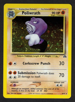 Poliwrath NDI 9 – Neo Discovery – Englisch – Pokemon Vintage Holo Rare - Image 1