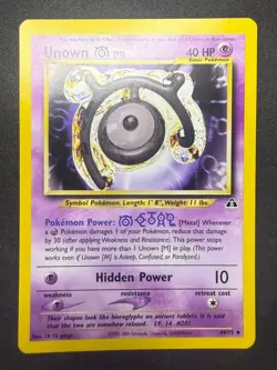 Unown M - 49/75 | Uncommon WOTC Neo Discovery | Pokemon TCG | NM- - Image 1
