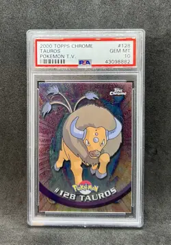 Pokemon Topps Chrome Tauros PSA 10 - Pokemon Topps Chrome Tauros PSA 10 - Image 1