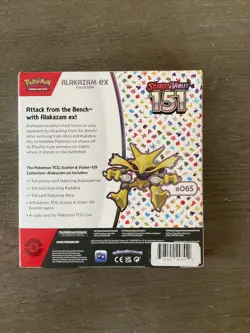 Pokemon TCG Scarlet and Violet - 151 Alakazam ex Collection Box - 4 Packs 820650855269 - Image 3