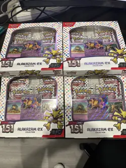 Pokemon TCG Scarlet and Violet - 151 Alakazam ex Collection Box - 4 Total Boxes 820650855269 - Image 1