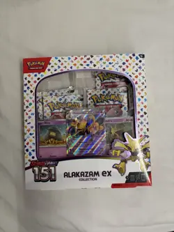 Pokemon TCG Scarlet and Violet - 151 Alakazam ex Collection Box - 4 Packs 820650855269 - Image 1