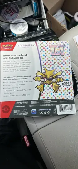 Pokemon TCG Scarlet and Violet - 151 Alakazam ex Collection Box - 4 Packs 820650855269 - Image 2