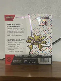 Pokemon Alakazam EX TCG Scarlet and Violet 151 Collection - Image 2
