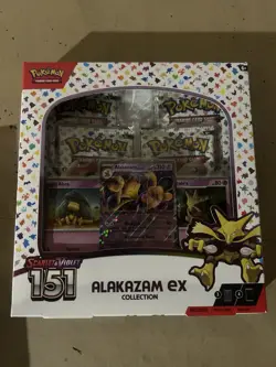 Pokemon TCG Scarlet and Violet - 151 Alakazam ex Collection Box - 4 Packs 820650855269 - Image 1