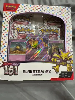 Pokemon TCG Scarlet and Violet - 151 Alakazam ex Collection Box - 4 Packs 820650855269 - Image 1